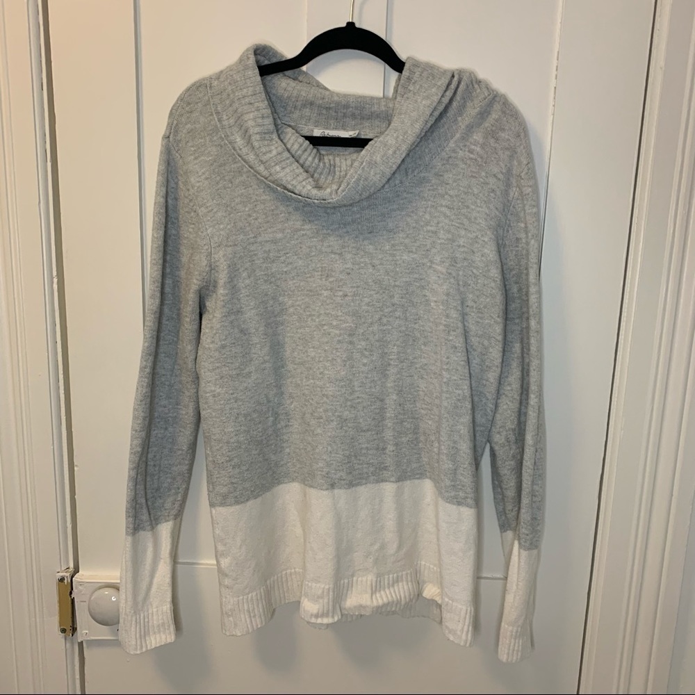 Colour Block Turtleneck Sweater
